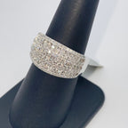 10K Gold Row Diamond Pave Ring Band - additional product view 6