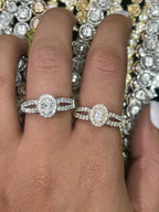 14K Gold Oval Diamond Engagement Ring - additional product view 2