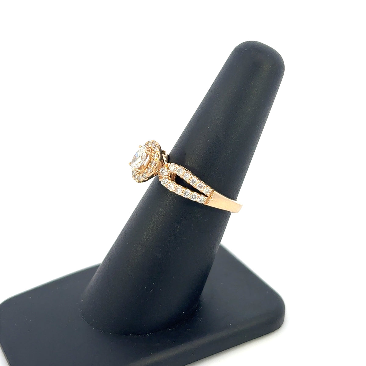 14K Gold Oval Diamond Engagement Ring - additional product view 5