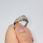 10K Gold Diamond Tiara Two-Tone Engagement Ring - additional product view 4