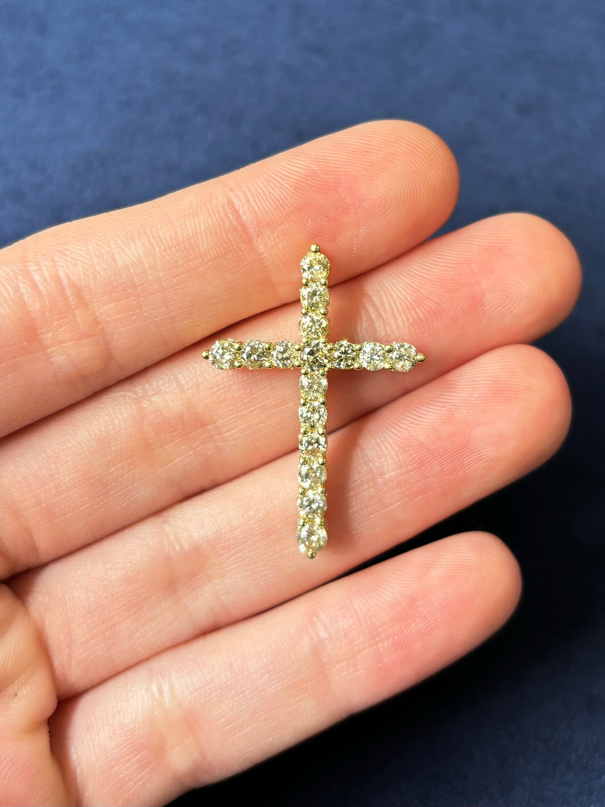 10K Gold Jubilant Diamond Cross Pendant - additional product view 2