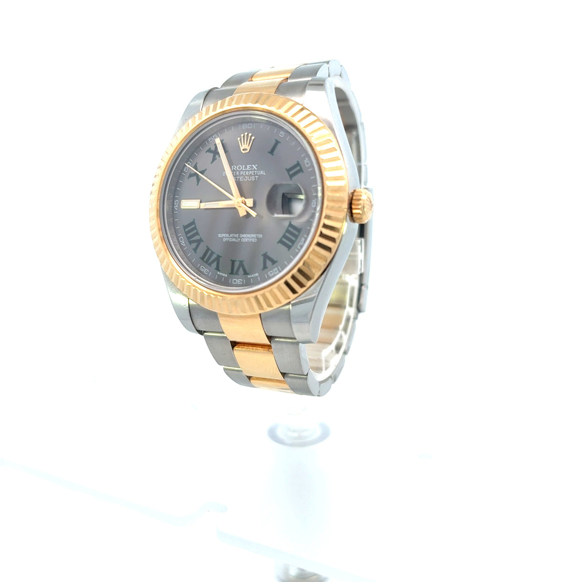 41mm Rolex Datejust Two-Tone Oyster Band Wimbledon Dial Watch - additional product view 3