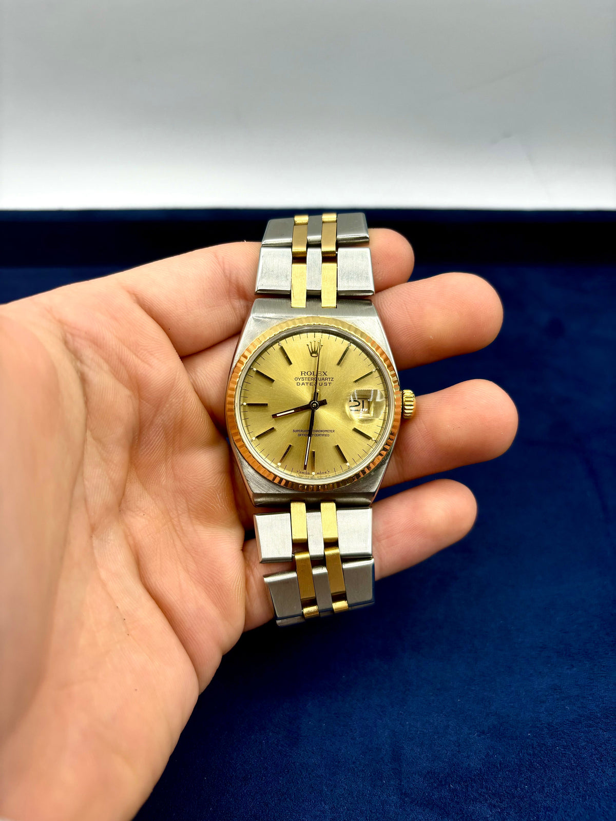 Two-Tone Rolex Oysterquartz Datejust Watch - main product photo