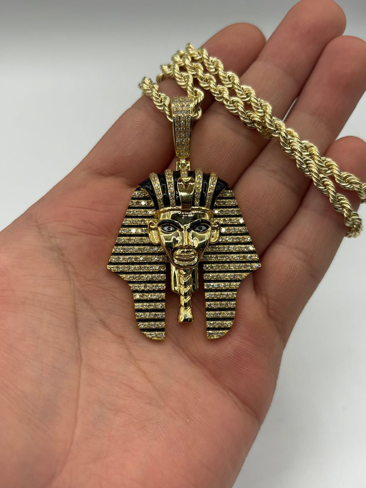 10K Gold Pharaoh Diamond Pendant - additional product view 2