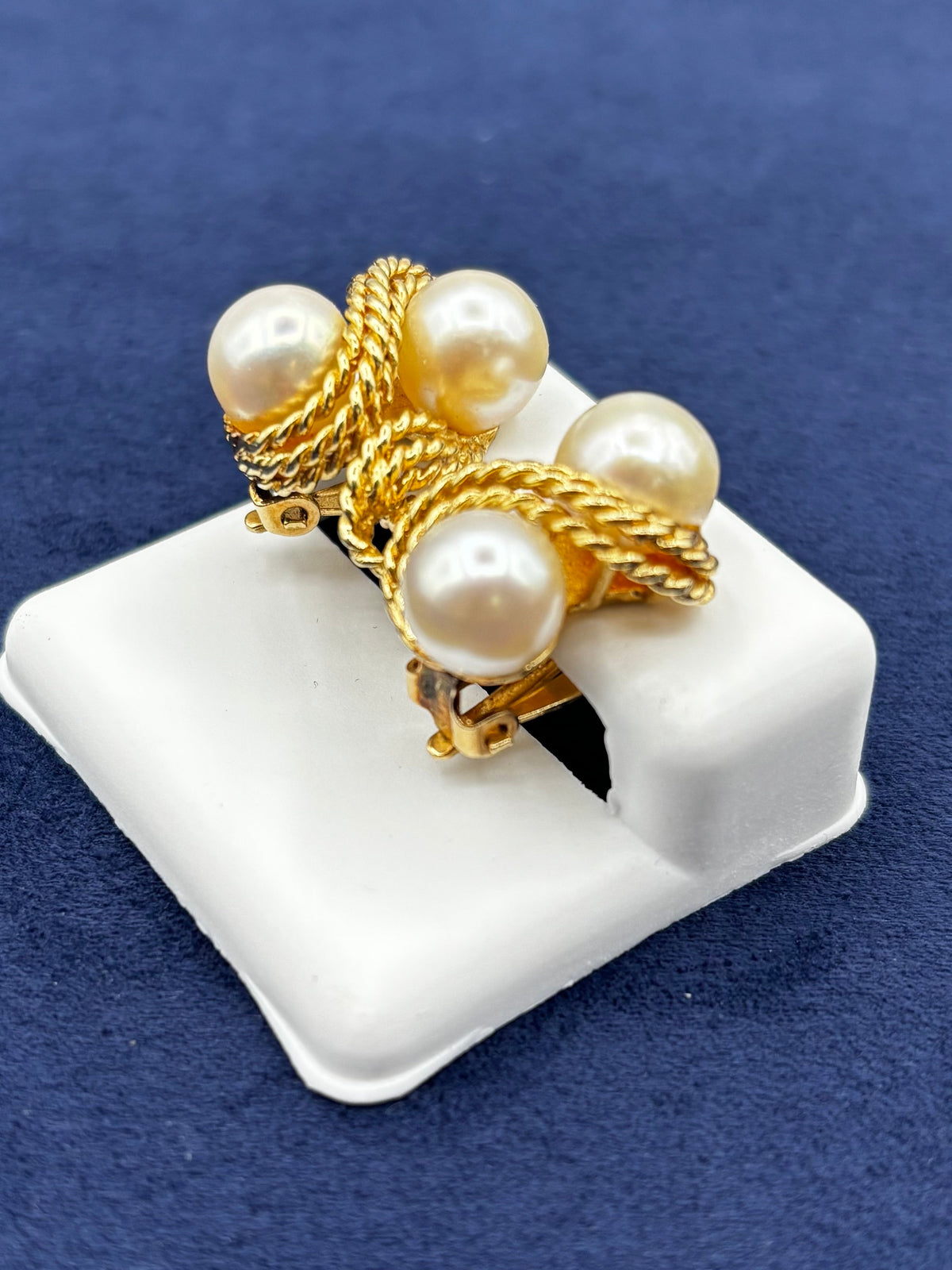 Gold Pearl Earrings - additional product view 3