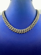 12.7mm Iced Out Cuban Diamond Chain 16 in - additional product view 5