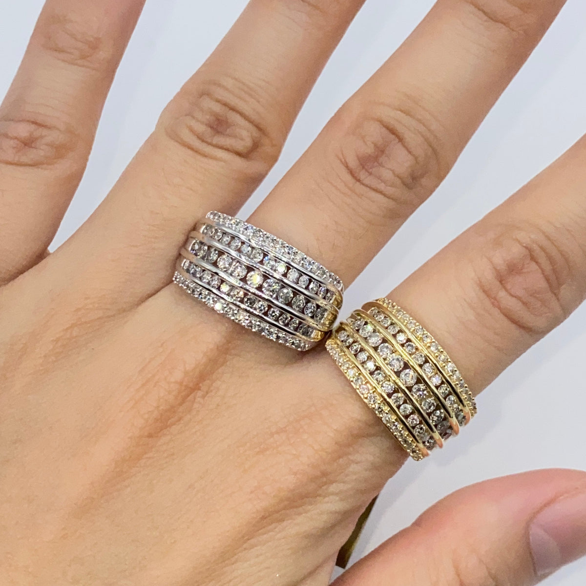 10K Gold Pave Row Diamond Ring - additional product view 2