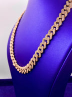 10K Gold 13mm Diamond Cuban Chain 22 in - additional product view 3