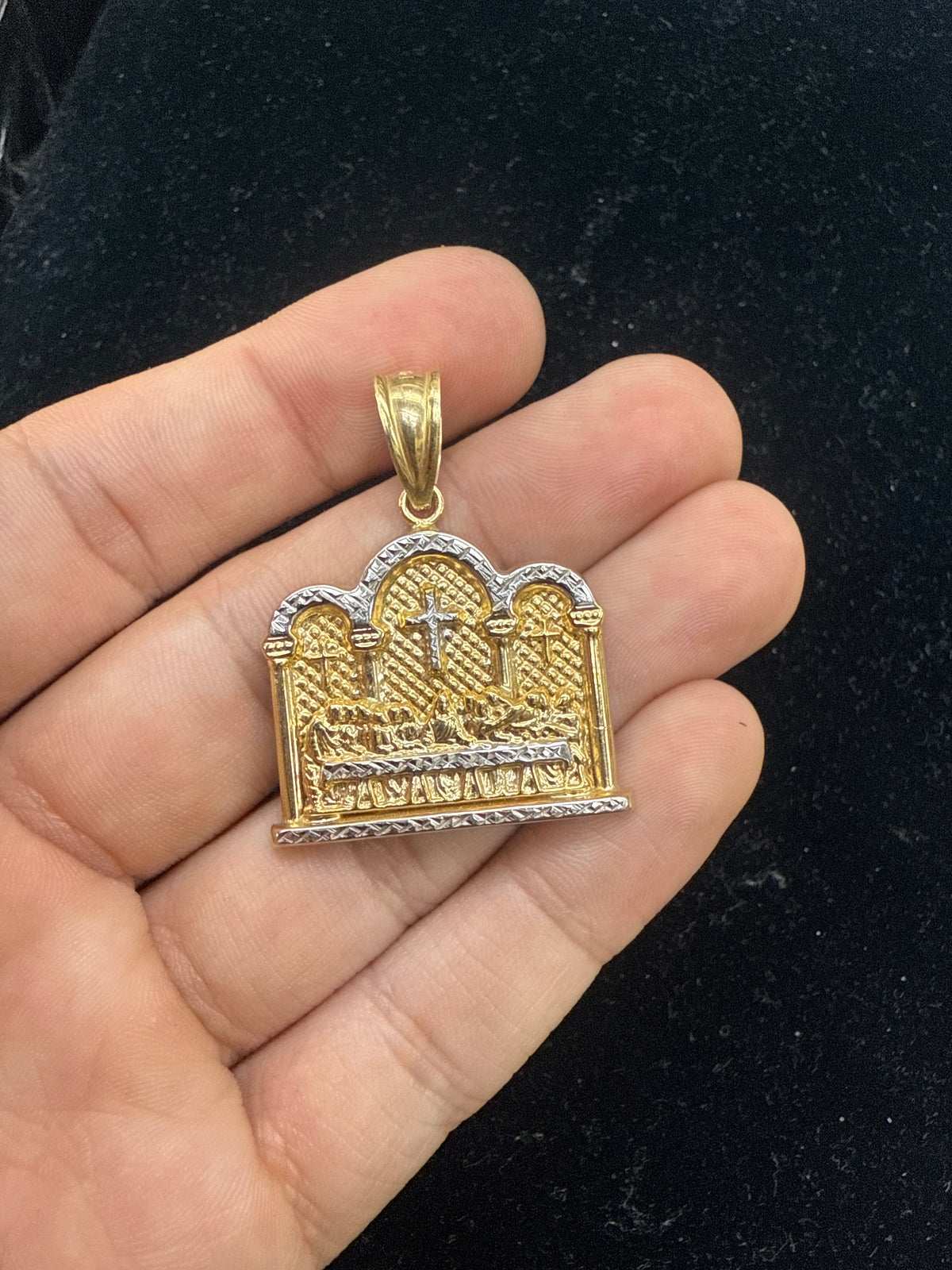14K Gold Last Supper Pendant - additional product view 2