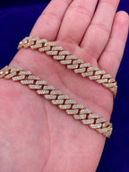 10K Gold 10mm Diamond Cuban Chain 18 in - additional product view 4