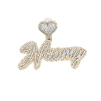 10K Gold Custom Naomy Name Diamond Pendant - additional product view 3