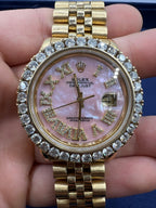 36mm Rolex Datejust Diamond Dial Pink Pearl Face Watch - additional product view 7