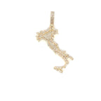 14K Gold Big Italy Boot Diamond Pendant - additional product view 2