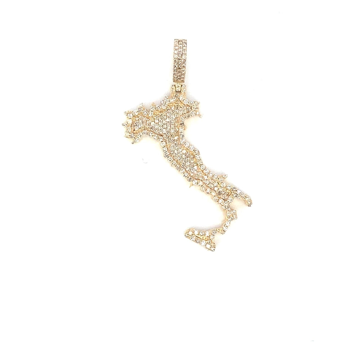 14K Gold Big Italy Boot Diamond Pendant - additional product view 2