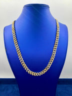 10K Gold 9.5mm Cuban Link Diamond Chain 22 in - additional product view 2