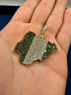 14K Gold Country of Nigeria Diamond Pendant - additional product view 4
