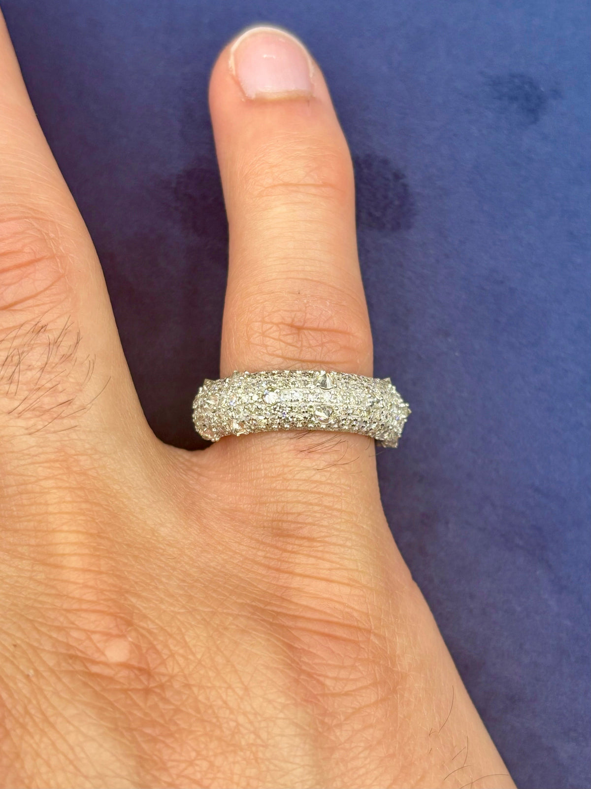 14K Gold Mosaic Upside-Down Diamond Ring - additional product view 4