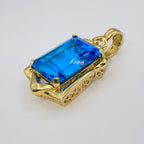 14K Gold Jewel of the Sea Aquamarine Pendant - additional product view 6