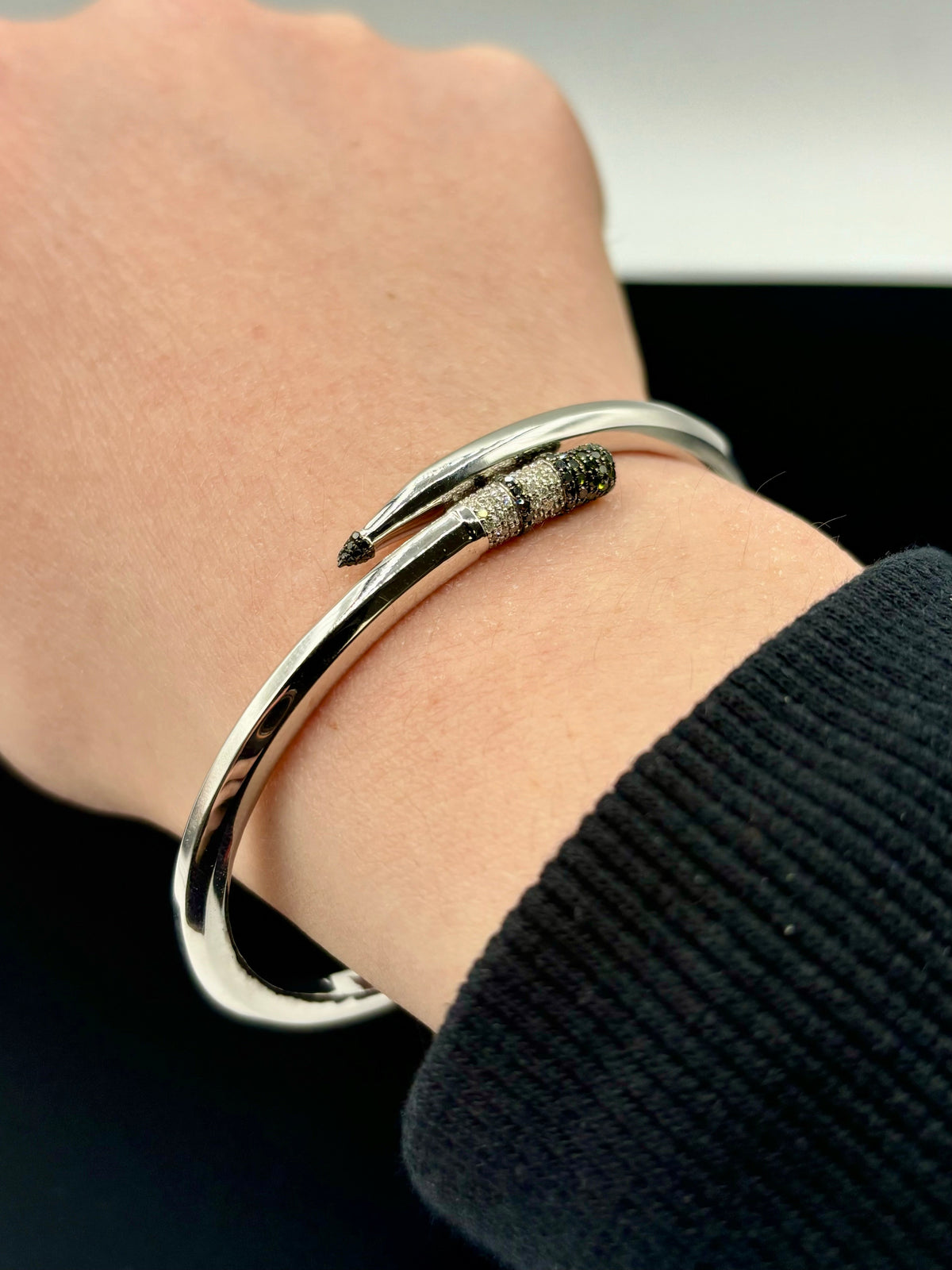 10K Gold Custom Pencil Bangle Bracelet - additional product view 7