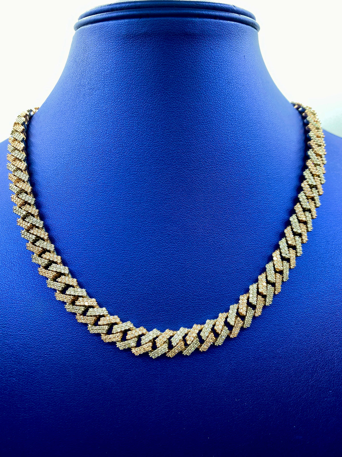 14K Gold Two-Tone Jumbo Diamond Cuban Chain 10.5mm - additional product view 7