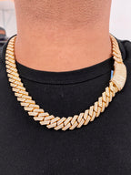 14K Gold Jumbo Diamond Cuban Link Chain 14.8mm - additional product view 6