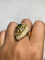 10K Gold Lion Diamond Ring - additional product view 4