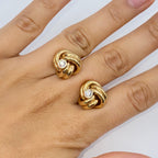 14K Gold Italian Cuff Links Diamond - additional product view 3