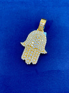 14K Gold Royal Hamsa Diamond Pendant - additional product view 2