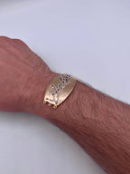 14K Gold Custom Diamond Bracelet Plate - additional product view 6