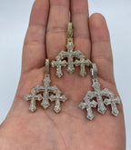 10K Gold Trinity Triple Cross Diamond Pendant - additional product view 13