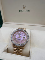 36mm Rolex Datejust Diamond Dial Pink Pearl Face Watch - additional product view 9