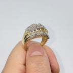 10K Gold Diamond Baguette Crown Ring - additional product view 4