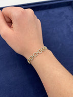 14K Gold Square Link Diamond Bracelet - additional product view 5