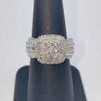 10K Gold Large Stone Center Diamond Halo Engagement Ring - additional product view 5