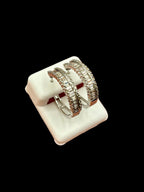 14K Gold Baguette Gap Hoop Diamond Earrings - additional product view 10