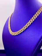 10K Gold 10mm Diamond Cuban Chain 18 in - additional product view 3