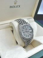 41mm Rolex Datejust Emerald Marker Dial Iced-Out Watch - additional product view 5