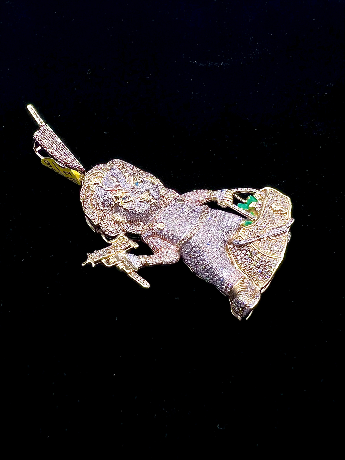 10K Gold Custom Chucky Diamond Pendant - additional product view 4