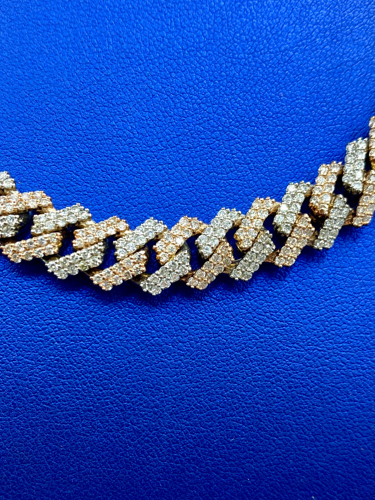 14K Gold Two-Tone Jumbo Diamond Cuban Chain 10.5mm - additional product view 5