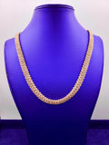 10K Gold 10.5mm Diamond Cuban Chain 22 in in yellow gold - close-up product photo