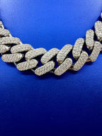 14K White Gold Jumbo Diamond Cuban Chain 20mm - additional product view 5