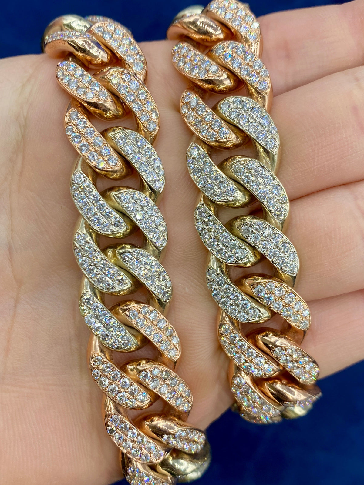 14K Gold Two-Tone Jumbo Diamond Cuban Chain 16.5mm - additional product view 7