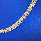 10K Gold 6mm Square Diamond Baguette Tennis Chain 18 in - additional product view 5