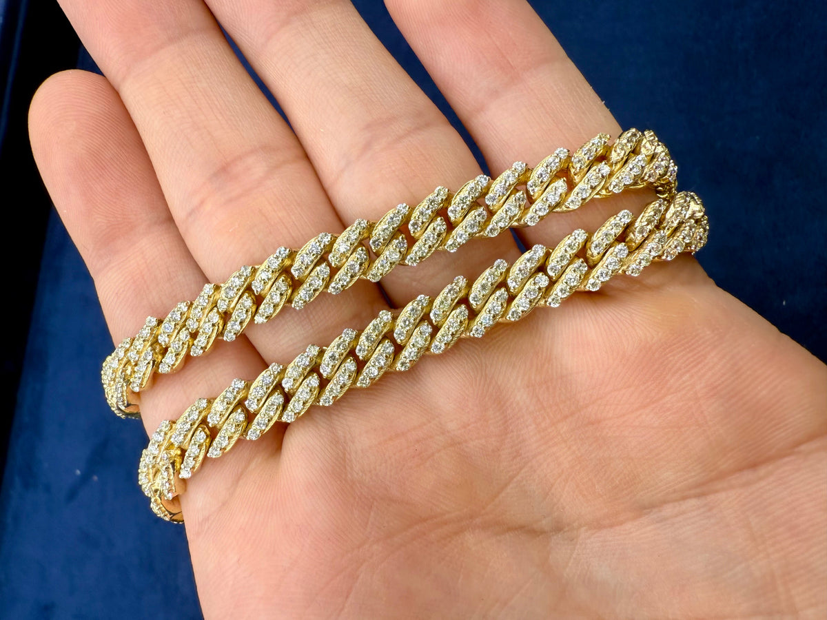 14K Gold 7.8M DIAMOND CUBAN LINK CHAIN - additional product view 7
