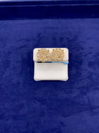 14K Gold Big Cluster Circle Diamond Earrings - additional product view 3