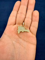 14K Gold Dominican Republic Diamond Pendant - additional product view 3