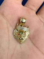 10K Gold Lion Head Pendant - additional product view 2