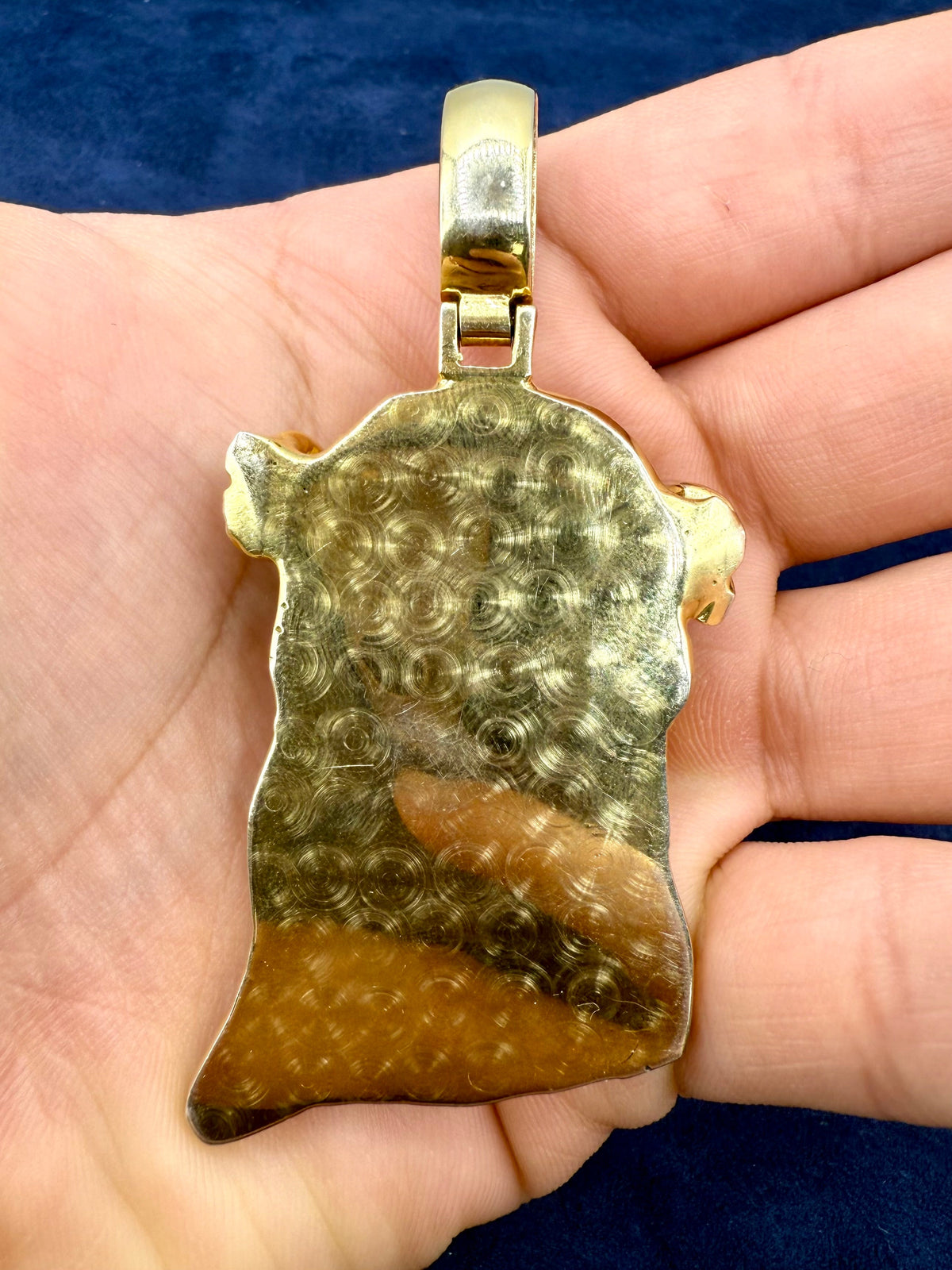 14K Gold Cuban Style Jesus Piece Diamond Pendant - additional product view 4