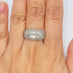 10K Gold Diamond Row Ring Band - additional product view 2