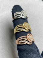 10K Gold Elegant Heart Diamond Ring - additional product view 3